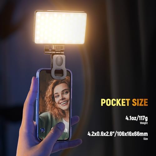 NEEWER Basics LED Selfie Phone Light for iPhone Camera Laptop, BL120B
