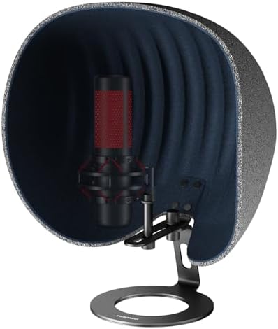Microphone Isolation Shield,Aokeo Professional Recording Studio Equipment,360° Music Studio Mic Shield,Suitable for of Blue Yeti, Snowball iCE, HyperX QuadCast, SoloCast,Etc Recording Microphones