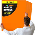 Hygloss Poster Board 22 x 28, 25 Pack Neon Orange, Colored Posterboard