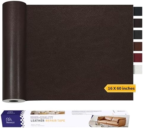 Besezx Leather Repair Patch Tape Kit, Self Adhesive Leather Repair for Furniture, Couch, Sofa, Car Seats,Office Chair,Vinyl Repair Kit.60inx16in
