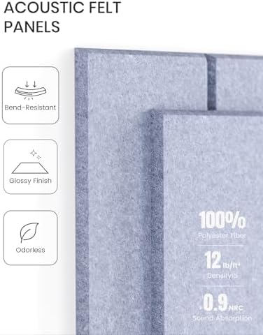 Fluxynara Felt Bulletin Board & Cork Board Alternative, Soft Periwinkle