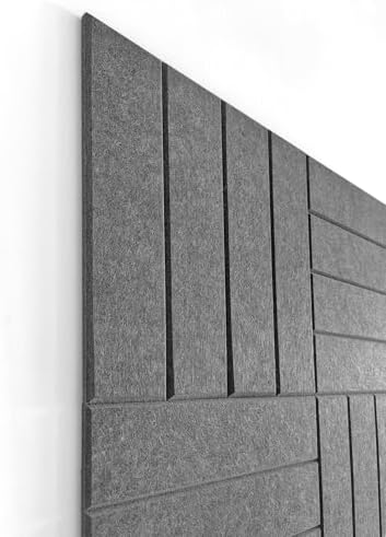 Felt Bulletin Board Tiles | Modern Cork Board Alternative | Large Cork Boards for Walls | Aesthetic Felt Wall Panels for Office & Home Decor | Pinboard & Photo Board (12-Pack) | Gray