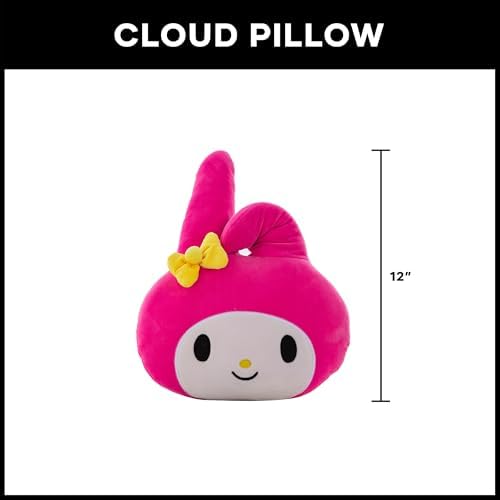 Northwest My Melody Cloud Pillow 12" – Plush Kids Stuffed Toy, Cartoon Character, Bedroom Decor, Gift for Girls & Boys