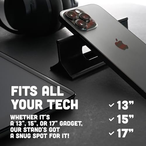 Steepy Portable Laptop Stand for Desk Adjustable Height, 13-17 Inch Devices