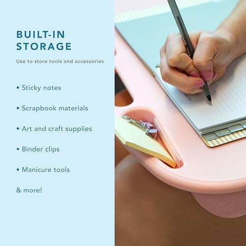 LAPGEAR MyDesk Lap Desk – Rose Quartz, Fits 15.6” Laptops