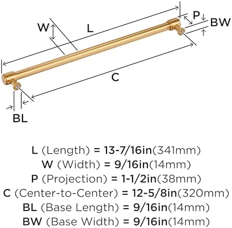 Amerock 12-5/8" Faircrest Champagne Bronze Drawer Pull