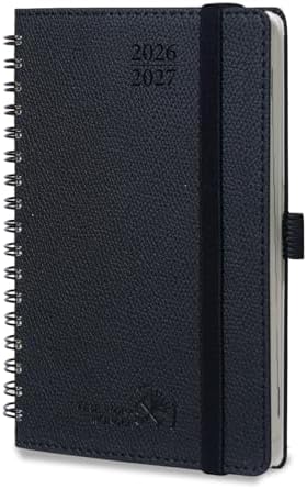 POPRUN 2026-2027 Small Weekly Planner, 4" x 6.25" Pocket Calendar for Purse