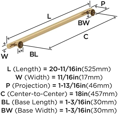 Amerock 18" Everett Champagne Bronze Appliance Pull