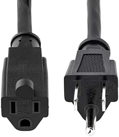 StarTech 10ft Heavy Duty Extension Cord, 15A 125V, Black (PAC1011410)
