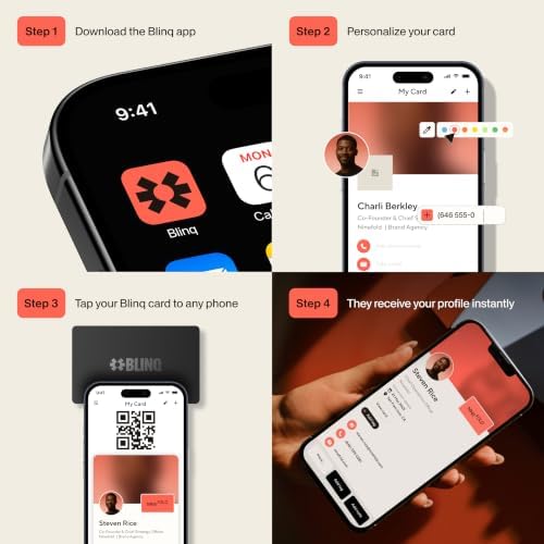 Blinq NFC Digital Business Card - Wristband - Tap to Share (Black)