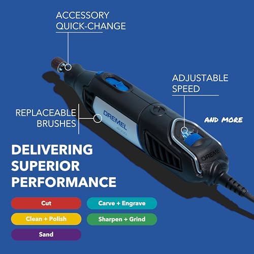 Dremel 4000-1/25 Variable Speed Rotary Tool Kit- Engraver, Polisher, and Sander- Perfect for Cutting, Detail Sanding, Engraving, Wood Carving, and Polising- 1 Attachment & 25 Accessories