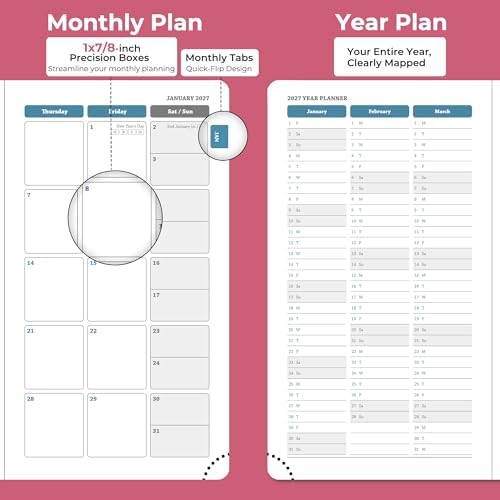 Planner 2026-2027 Daily Daily Weekly and Monthly,6.5"x3.75"