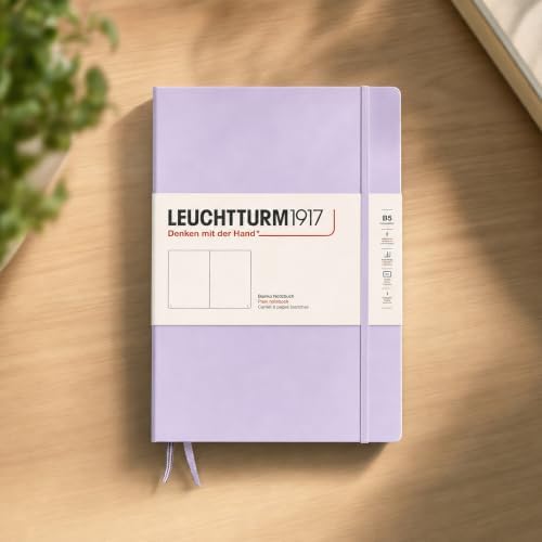 LEUCHTTURM1917 - Notebook Hardcover Composition B5-219 Numbered Pages for Writing and Journaling (Lilac, Plain)