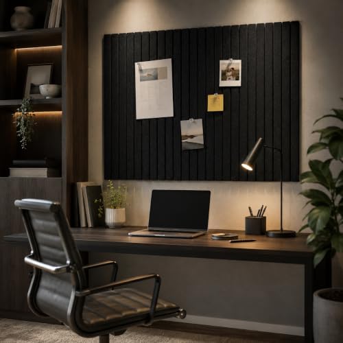 Large Black Felt Bulletin Board 12-Pack, 36" x 48" Corkboards
