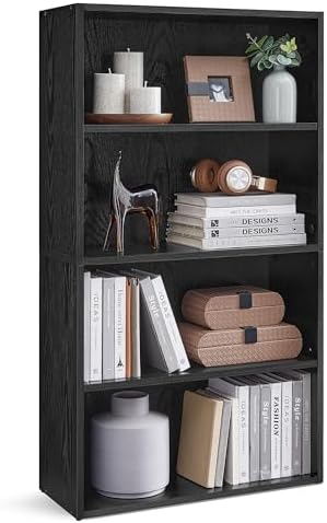 VASAGLE 4-Tier Bookshelf, Storage Organizer, 23.6 x 9.5 x 42.4 Inches