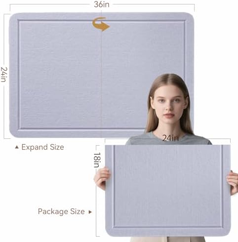Felt Bulletin Board 36x24 inches, Decorative Pin Board for Home & Office