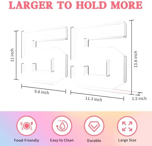 13.8" Acrylic Number Charcuterie Tray, Fillable Charcuterie Box (Number 5)