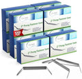 OLYMPX 1000 Pcs of 2” Capacity Premium Metal Prong Paper Fastener Bases, 2.75 Inch Base for Paper File Clip Folder Accessories (Pack of 10 Boxes)