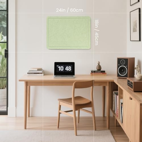 Felt Bulletin Board 24x18 inches, Decorative Pin Board for Home & Office
