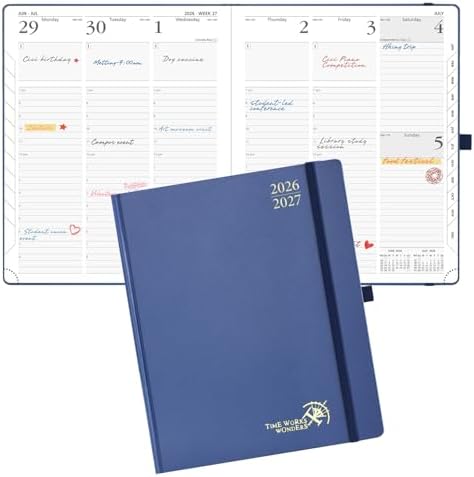 POPRUN 2026-2027 Academic Planner,8.5" x 10.5", Weekly and Monthly Calendar
