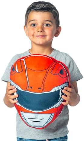Northwest Power Rangers Red Ranger Cloud Pillow 12" – Superhero Plush Stuffed Toy for Kids, Cartoon Character Throw Pillow, Boys Room Decor, Gift for Kids