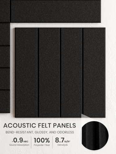 Bumusty 48" x 36" Large Cork Board Alternative, Black