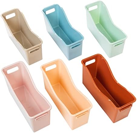 Really Good Stuff Easy Carry Storage Bins, Set of 6 Boho Colors