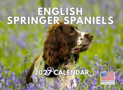 English Springer Spaniel Calendar 2027 Monthly Wall Calender 12 Month