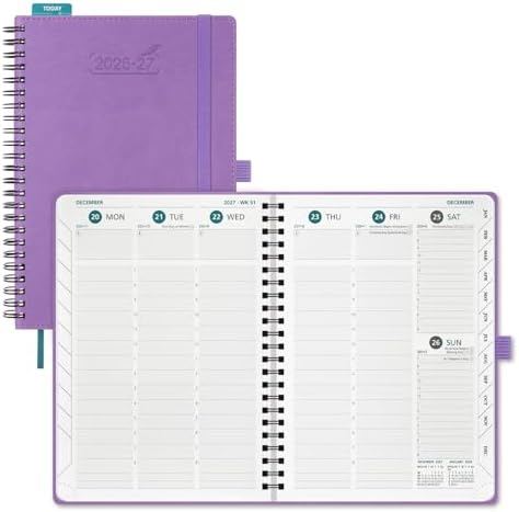 BEZEND Planner 2026-2027 Weekly and Monthly, Hourly Timeslot (A5-6"x8.5")