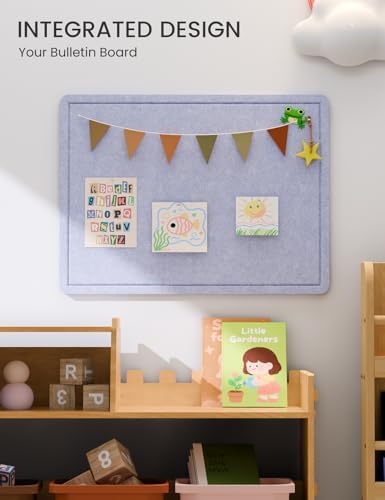 Fluxynara 23.6" x 17.1" Bulletin Board, Soft Periwinkle