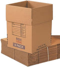 BOX USA Heavy Duty Moving Boxes 18"L x 18"W x 24"H (6-Pack) Large - Corrugated Cardboard Box for Shipping, Mailing, Packing, Packaging and Storage