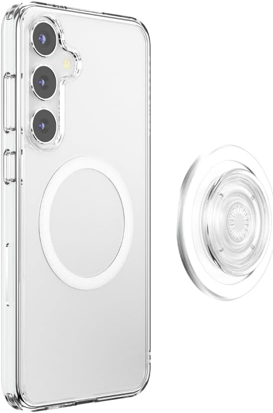 PopSockets Samsung Galaxy S24+ Phone Case MagSafe- Clear | Compatible with MagSafe PopSockets, Drop Protection, Clear, Translucent, iPad, Removable, Popper