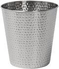 happimess Axel 2 Gal Hammered Steel Waste Bin 10", Brushed Steel