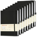 Heture Hardcover Notebooks, A5 Lined Journals Notebook for Writing 160 Pages, 8.2 x 5.5 inch, Classic Ruled Notebooks for College/Work/Travel (Black, 8 Pack)