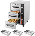 VEVOR Commercial Electric Drawer Warmer, Three-Drawer Stainless Steel Food Warmer, Freestanding Compact Warming Drawer Cabinet, 85°F–185°F Wide Temperature Range, for Restaurant, Hotel Buffet & Bakery
