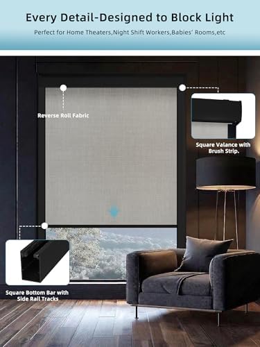 SmartWings Motorized Smart Roller Shades, 100% Blackout Vigor White