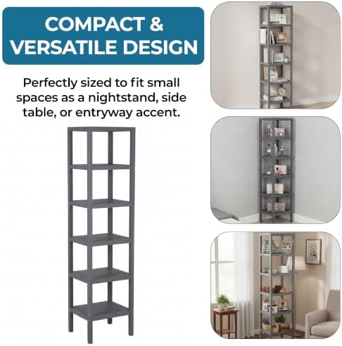 Honey-Can-Do Grey 6-Tier Storage Shelf
