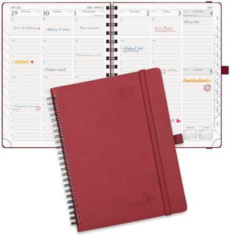 POPRUN Planner 2026-2027 (Medium - 6.5'' x 8.5'') Academic Weekly Planner