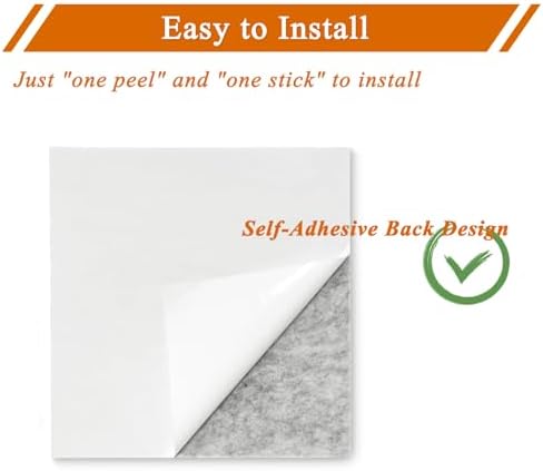 Square Felt Cork Bulletin Board Tiles, Self Adhesive DIY Felt Pin Board for Wall 30" x 20" with 35 Pushpins for Office School Home Wall Decor Stickers Memos Photos Display (Gradual Orange)