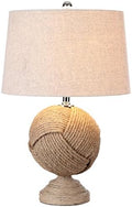 JONATHAN Y Monkey's Fist Knotted Rope LED Table Lamp 24", Brown