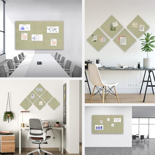 48" x 36" Large Felt Bulletin Board 1/2" Thick, Sage Green