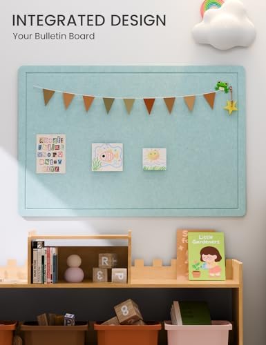 Fluxynara 35.4" x 23.6" Bulletin Board, Aqua Blue