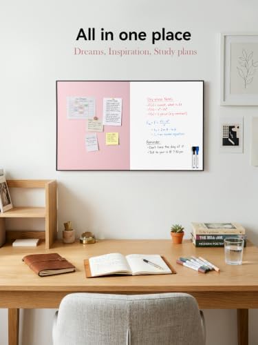 ARCOBIS Cork Board White Board Combo for Wall