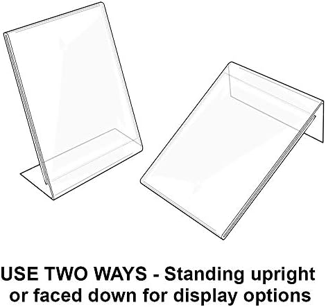 Azar 112705 5-1/2-Inch W by 8-1/2-Inch H L-Shaped Sign Holder, 10-Piece Set