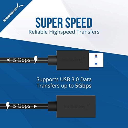 36W 7 Port USB 3.0 Hub with Individual Power Switches and LEDs Includes 36W 12V/3A Power Adapter+USB 3.0 Extension Cable A Male to A Female [Black] 3 Feet