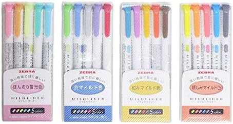 Zebra Mildliner Highlighter Pen Set, 20 Pastel Color Set (Japan Import)