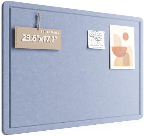 Fluxynara 23.6" x 17.1" Bulletin Board, Soft Periwinkle