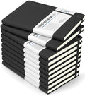 Dynta Hardcover Journal Notebooks, 10 Packs A5 Lined Journals Bulk for Writing 200 Pages/100Sheets, 8.4 x 5.8 inch, Classic Ruled Notebook for Work/Travel/College/Note Taking(Black)