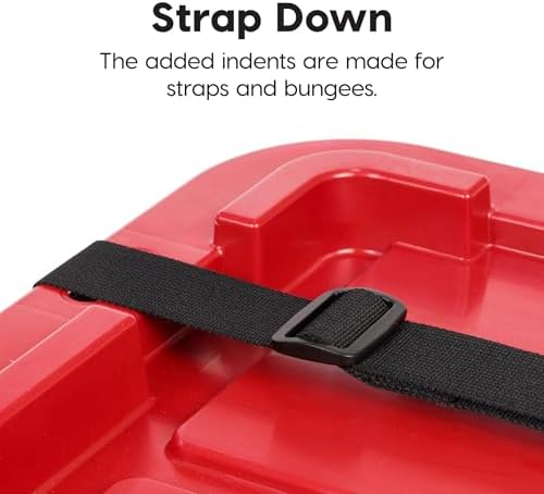 IRIS USA 4-Pack 12 Gal Heavy Duty Storage Tote Bins with Lids, Red
