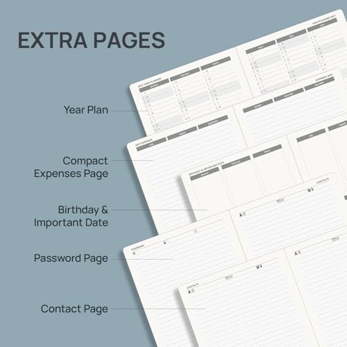 POPRUN 2027 Planner Weekly and Monthly, 6.5" x 8.75", Daily Calendar Book